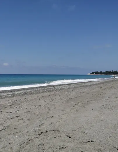 The beach a short walk from the apartment